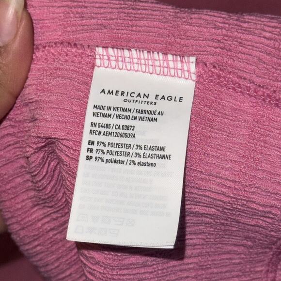 American Eagle AE Smocked Button-Front Polo Mini Dress Women's Plus Sz 2XL Pink - Picture 5 of 8